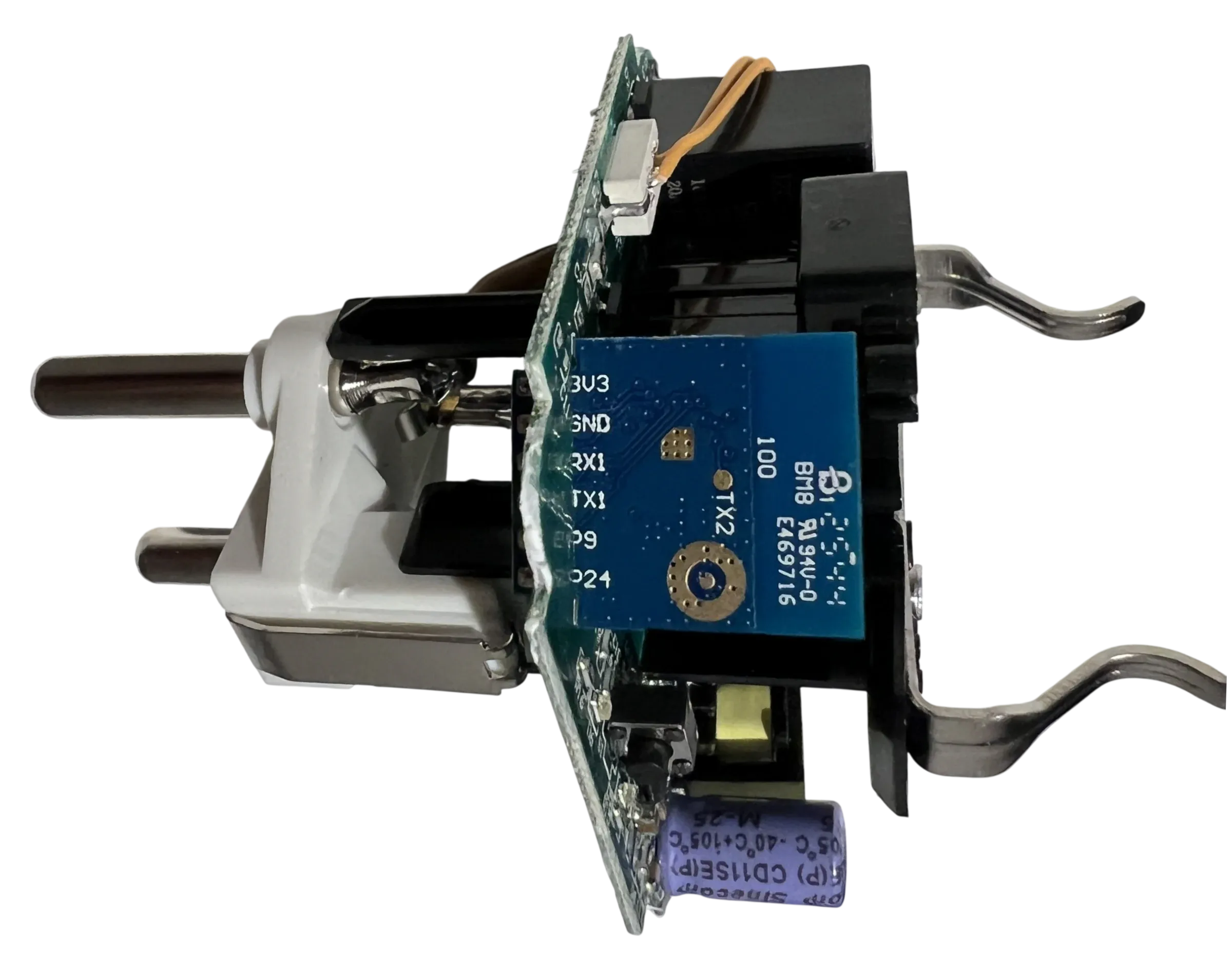 Opened device with PCB and Tuya module