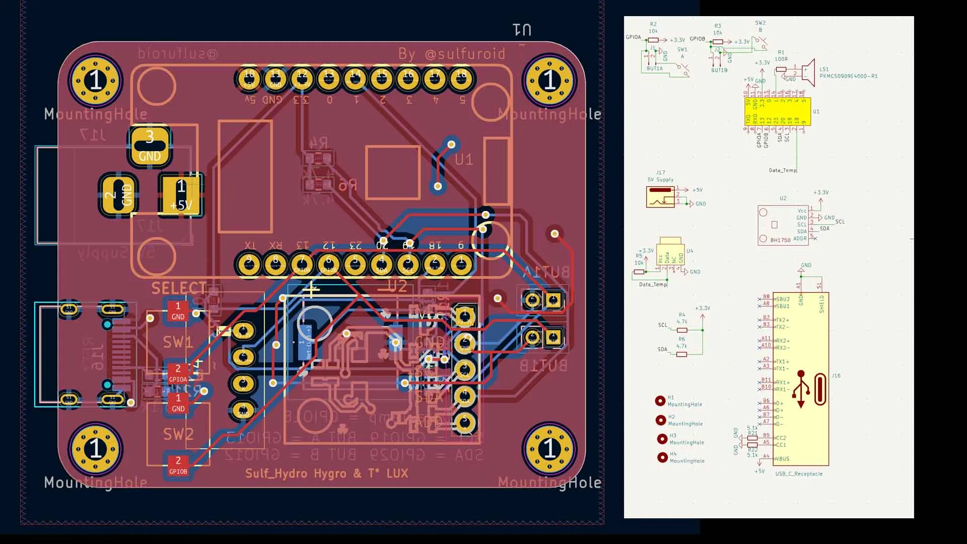 ESP-Hydropony Light Monitor – PCB ESP-Hydropony Light Monitor PCB